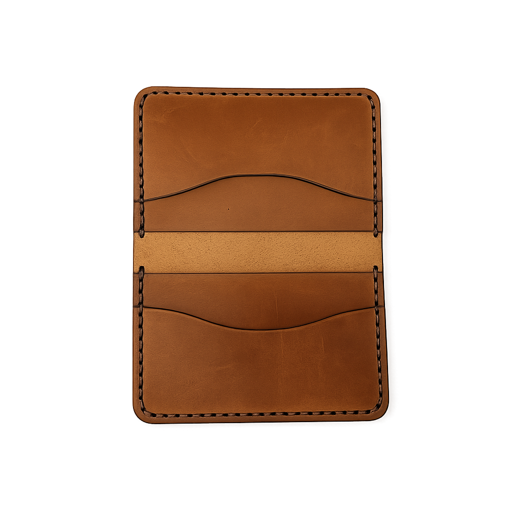Folding Four-Pocket Leather Wallet